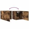 vidaXL Wall Mounted TV Cabinet Set of 4 Smoked oak Engineered wood Small