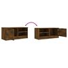 vidaXL TV Cabinet Smoked Oak Engineered Wood Medium TV Cabinet