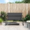 vidaXL Garden Bench Anthracite Powder-coated steel 2-seater Durable