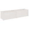 vidaXL Large Planter White Solid Pinewood Durable Rectangular
