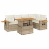 vidaXL Garden Sofa Set Beige, Cream white