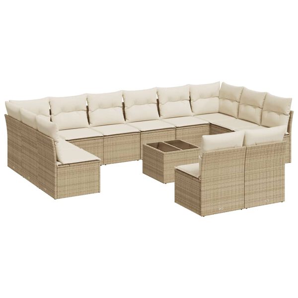 vidaXL Garden Sofa Set Beige