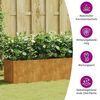 vidaXL Garden Raised Bed Rustic Corten Steel Large Decorative Inlays