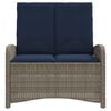 vidaXL Reclining Garden Bench Grey and Navy Blue