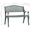 vidaXL Garden Bench Green Cast Aluminum, Cast Iron Standard