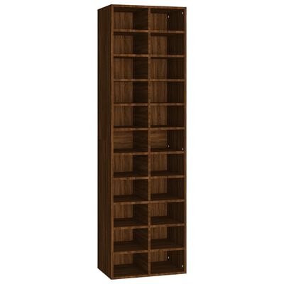 vidaXL Shoe Cabinet Brown Oak 21.3"x13.4"x72" Engineered Wood