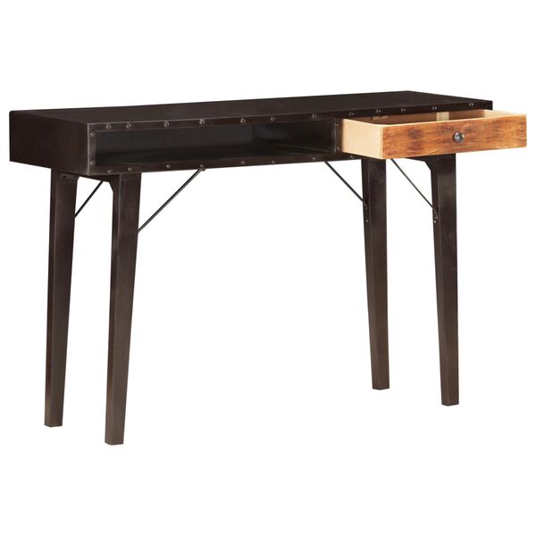vidaXL Console Table Black and brown Solid reclaimed wood, MDF