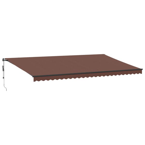vidaXL Retractable Awning Brown, Anthracite