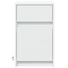 vidaXL Bedside Cabinet White Engineered wood Bedside Cabinet Rectangular