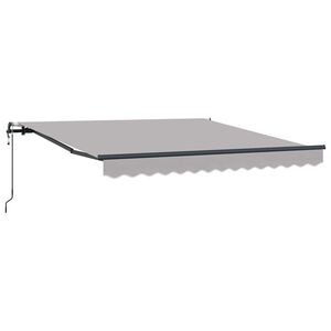 vidaXL Retractable Awning Light Grey 137.80 x 98.43 in