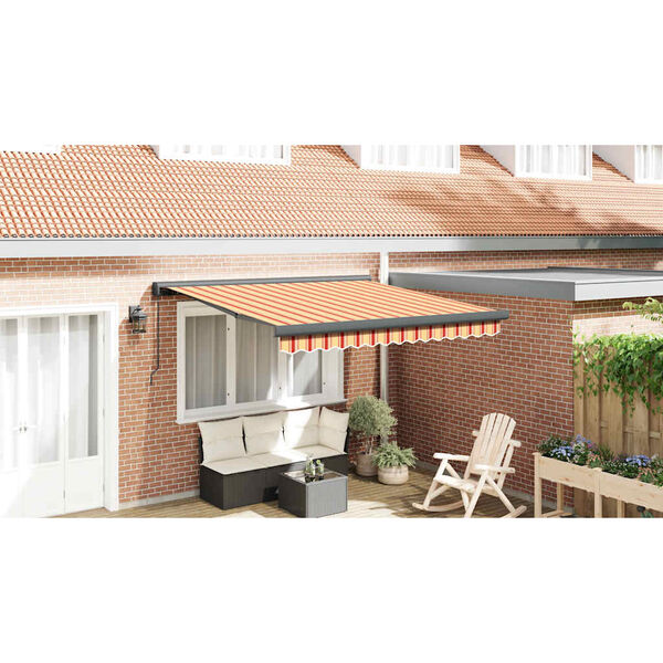 vidaXL Retractable Awning Yellow and White