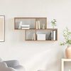 vidaXL Wall Shelf with Shelf Wall-mounted Other Brown Wood