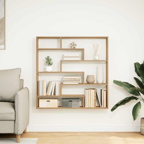 vidaXL Wall Cube Shelf Artisan oak Engineered wood Medium