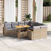 vidaXL Garden Sofa Set Beige and Light Grey