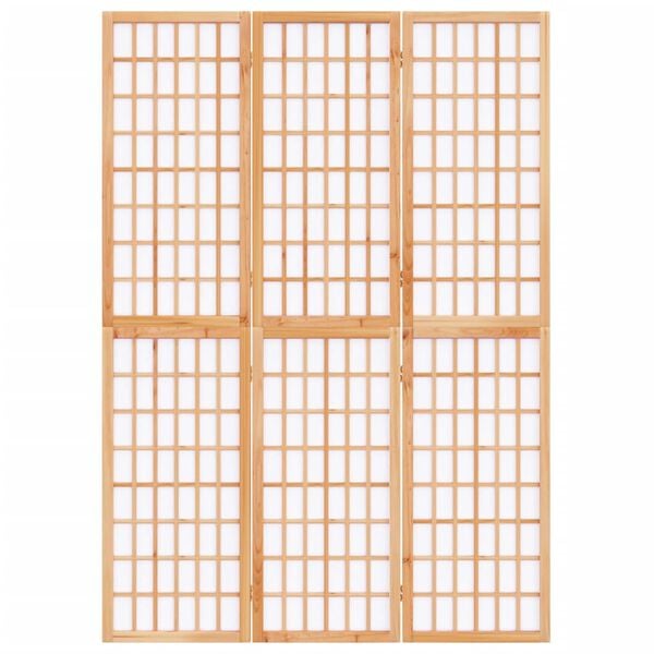 vidaXL Folding 3-Panel Room Divider Japanese Style 47.2x66.9"