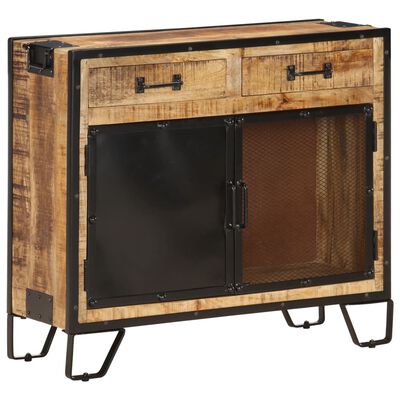 vidaXL Sideboard 31.5"x12.2"x28" Solid Rough Mango Wood