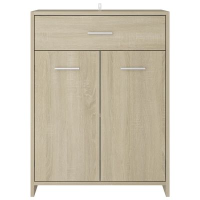 vidaXL Bathroom Cabinet Sonoma Oak 23.6"x13"x31.5" Engineered Wood