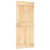 vidaXL Sliding Door with Hardware Set 35.4x82.7" Solid Wood Pine