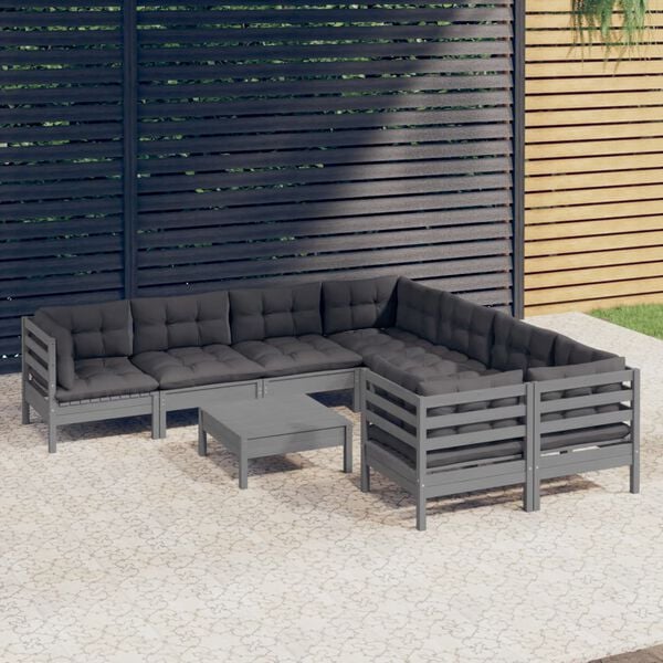 vidaXL Garden Lounge Set Grey, Anthracite