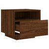 vidaXL Bedside Cabinet Set of 2 Brown oak Engineered wood Medium