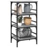 vidaXL Kitchen Trolley Gray Sonoma 17.7"x13.8"x35.2" Engineered Wood