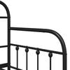 vidaXL Daybed Frame with Headboard Black 31.5" x 78.7" Steel