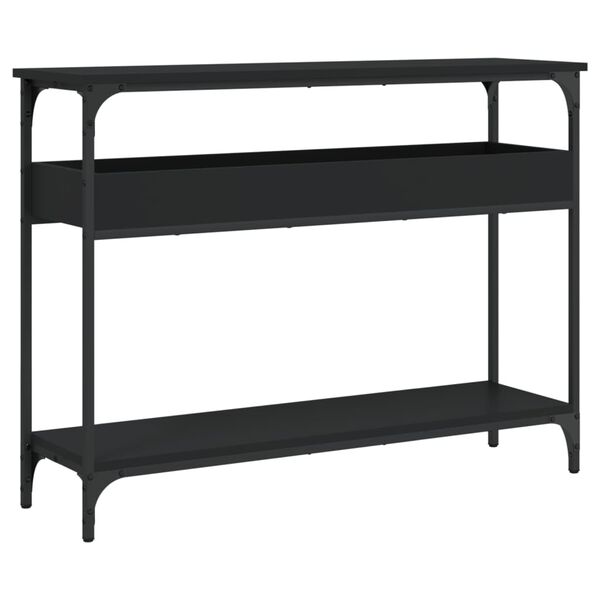 vidaXL Console Table Black Engineered wood 39.4 in x 11.4 in x 29.5 in