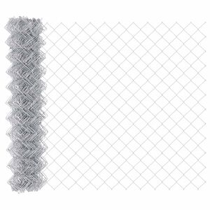 vidaXL Chain Link Fence Silver 393.7"x 39.4" Galvanized steel