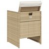vidaXL Garden Chair Set of 4 Beige PE Rattan Standard Foldable