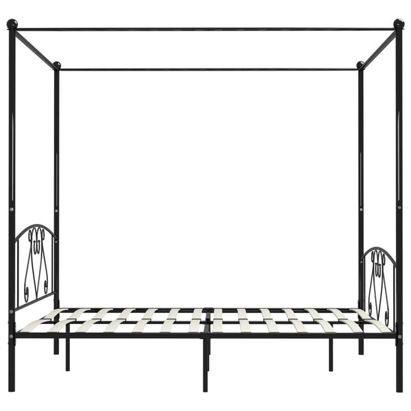 vidaXL Bed Frame Black Metal Super King Classic/Traditional Bed Frame