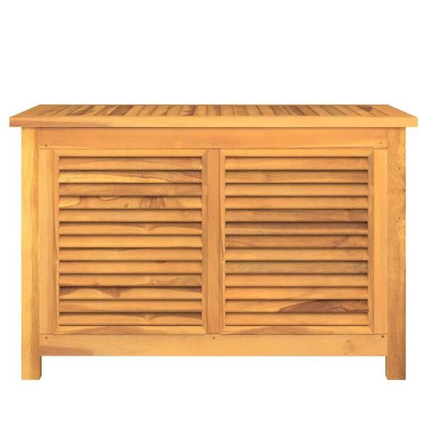 vidaXL Garden Storage Box Warm teak Solid teak wood, PE