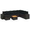 vidaXL Garden Sofa Set Black