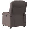 vidaXL Massage Recliner Chair Dark Brown Real leather, metal, plywood