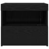 vidaXL Bedside Cabinet 2 pcs Black Oak 19.69 x 15.75 x 17.72 in