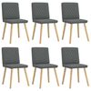 vidaXL Dining Chair Set of 6 Dark Grey