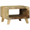 vidaXL Coffee Table Brown 19.7" x 19.7" x 13.8" Solid rough mango wood