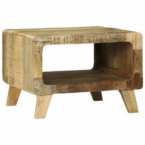 vidaXL Coffee Table Brown 19.7" x 19.7" x 13.8" Solid rough mango wood