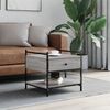 vidaXL Coffee Table Grey Sonoma Engineered wood 19.7x19.7x19.7 in