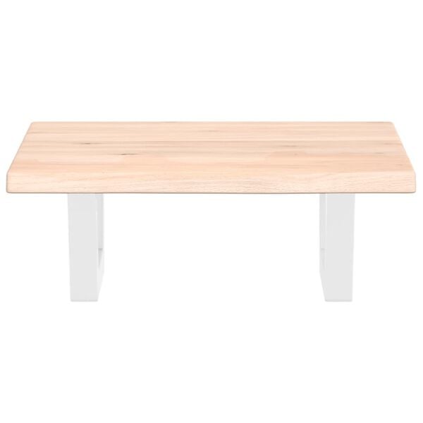 vidaXL Basin Shelf Wall Mounted Steel and Solid Wood Oak