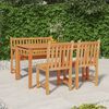 vidaXL Garden Dining Set Teak Fine sanded teak hardwood Medium