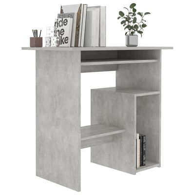 vidaXL Desk Concrete Gray 31.5"x17.7"x29.1" Chipboard