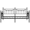 vidaXL Daybed Frame with Headboard Black 42.1" x 79.9" Steel