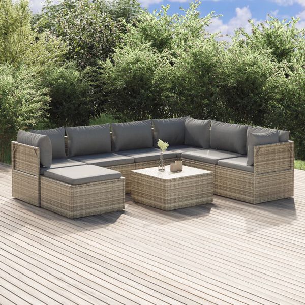vidaXL Garden Lounge Set Grey, Dark grey