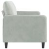 vidaXL 3-seater Sofa Light grey Velvet (100% polyester), metal, textilene