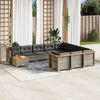 vidaXL Garden Sofa Set Gray