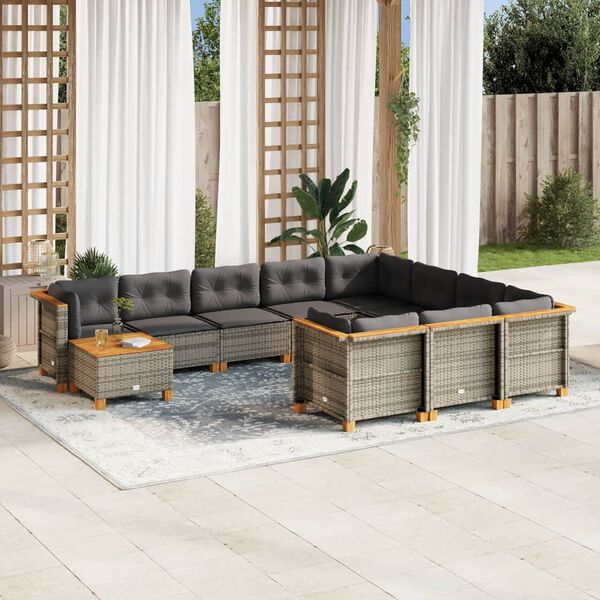 vidaXL Garden Sofa Set Gray