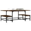 vidaXL Coffee Table Brown oak Engineered wood, metal Medium Coffee Table