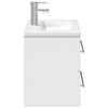 vidaXL Bathroom Sink Cabinet High gloss white Engineered wood, Ceramic