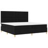 vidaXL LED Box Spring Bed with Mattress Black 78.74 x 78.74 in Fabric