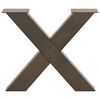 vidaXL Coffee Table Legs X-Shaped 2 pcs Natural Steel 23.6x(16.5-16.9)" Steel
